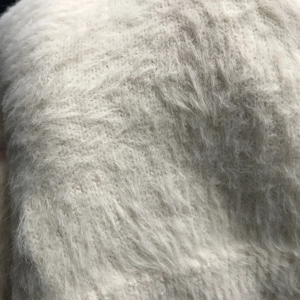 NEW POL Cream Faux Mohair Pullover Sweater_4